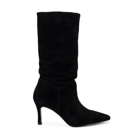 RAYE Perla suede boots in black from Revolve Very good condition. Slouchy boots - Picture 2 of 11